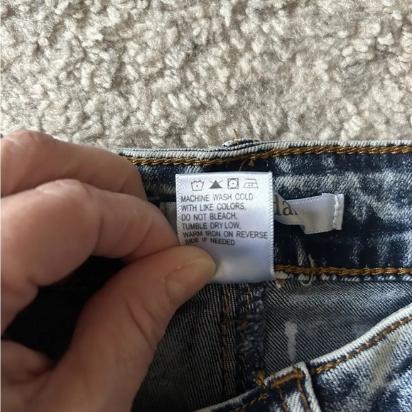 K Jordan Jeans Punk with zipper accents,skinny jean sz 6 Women’s Acid Wash Goth - Picture 5 of 10